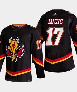Milan Lucic 17 Calgary Flames Alternate Black Jersey 2022-23 - Robokeg
