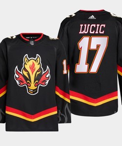 Milan Lucic 17 Calgary Flames Black Jersey 2022-23 Blasty Alternate Primegreen - Robokeg