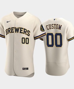 Milwaukee Brewers 00 Custom Home Team Cream Jersey - Robokeg