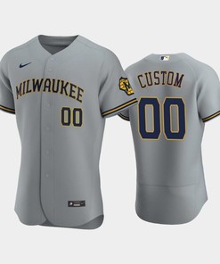 Milwaukee Brewers 00 Custom Road Team Gray Jersey - Robokeg