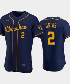 Milwaukee Brewers 2 Luis Urias Alternate Team Navy Jersey - Robokeg