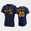 Milwaukee Brewers 20 Daniel Vogelbach Alternate Team Navy Jersey - Robokeg