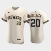 Milwaukee Brewers 20 Daniel Vogelbach Home Team Cream Jersey - Robokeg