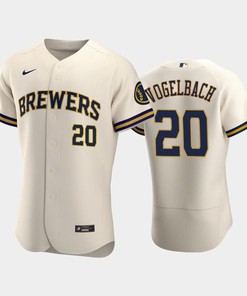 Milwaukee Brewers 20 Daniel Vogelbach Home Team Cream Jersey - Robokeg