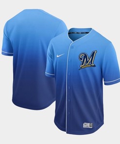 Milwaukee Brewers 2020 Mlb Gradient Blue Jersey - Robokeg