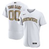 Milwaukee Brewers 2022 Mlb All-star Game Authentic Custom Jersey - White Custom Jerseys Mlb - Robokeg