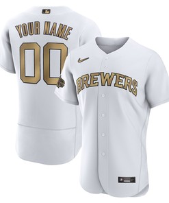 Milwaukee Brewers 2022 Mlb All-star Game Authentic Custom Jersey - White Custom Jerseys Mlb - Robokeg
