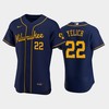 Milwaukee Brewers 22 Christian Yelich Alternate Team Navy Jersey - Robokeg