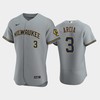 Milwaukee Brewers 3 Orlando Arcia Road Team Gray Jersey - Robokeg