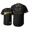 Milwaukee Brewers #35 Brent Suter Mlb 2019 Golden Brandedition Black Jersey Gift For Brewers Fans - Robokeg
