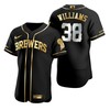 Milwaukee Brewers #38 Devin Williams Mlb Golden Brandedition Black Jersey Gift For Brewers Fans - Robokeg