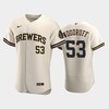 Milwaukee Brewers 53 Brandon Woodruff Home Team Cream Jersey - Robokeg