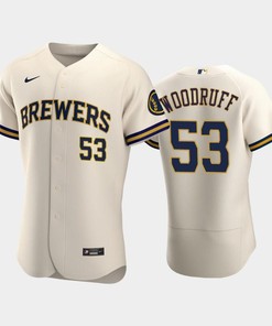Milwaukee Brewers 53 Brandon Woodruff Home Team Cream Jersey - Robokeg
