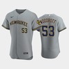 Milwaukee Brewers 53 Brandon Woodruff Road Team Gray Jersey - Robokeg