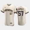 Milwaukee Brewers 57 Eric Yardley Home Team Cream Jersey - Robokeg