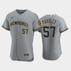 Milwaukee Brewers 57 Eric Yardley Road Team Gray Jersey - Robokeg