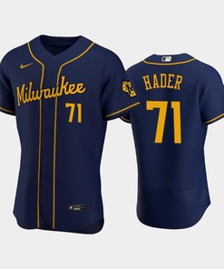Milwaukee Brewers 71 Josh Hader Alternate Team Navy Jersey - Robokeg