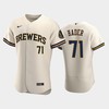 Milwaukee Brewers 71 Josh Hader Home Team Cream Jersey - Robokeg