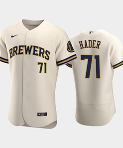Milwaukee Brewers 71 Josh Hader Home Team Cream Jersey - Robokeg