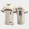 Milwaukee Brewers 8 Ryan Braun Home Team Cream Jersey - Robokeg