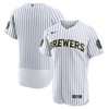 Milwaukee Brewers Alternate Authentic Team Jersey - White Mlb - Robokeg