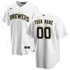 Milwaukee Brewers Alternate Replica Custom Jersey White Custom Jerseys Mlb - Robokeg
