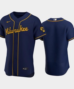 Milwaukee Brewers Alternate Team Navy Jersey - Robokeg