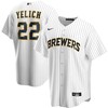 Milwaukee Brewers Christian Yelich #22 2020 Mlb White Jersey A10 - Robokeg
