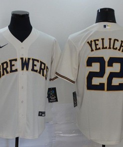 Milwaukee Brewers Christian Yelich #22 2020 Mlb White Jersey - Robokeg