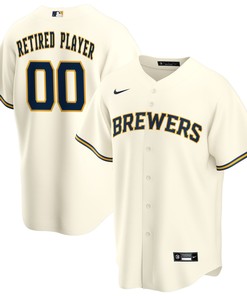 Milwaukee Brewers Home Pick-a-player Retired Roster Replica Jersey - Cream Custom Jerseys Mlb - Robokeg
