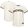 Milwaukee Brewers Home Replica Team Jersey - Cream Mlb - Robokeg