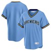 Milwaukee Brewers Road Cooperstown Collection Team Jersey - Powder Blue Mlb - Robokeg