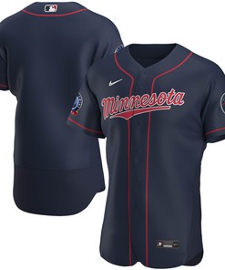 Minnesota Twins 60th Season Alternate Authentic Team Jersey - Navy Mlb - Robokeg