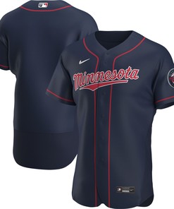 Minnesota Twins Alternate Authentic Team Jersey Navy Mlb - Robokeg