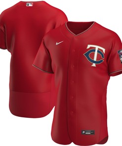 Minnesota Twins Alternate Authentic Team Jersey Red Mlb - Robokeg
