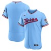 Minnesota Twins Alternate Authentic Team Logo Jersey - Light Blue Mlb - Robokeg