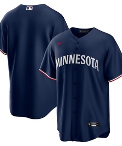 Minnesota Twins Alternate Team Logo Men Jersey - Navy - Robokeg
