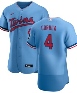 Minnesota Twins Carlos Correa 4 Alternate Jersey - Powder Blue Jersey - Robokeg