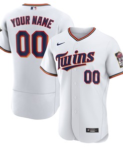Minnesota Twins Home Authentic Custom Patch Jersey White Custom Jerseys Mlb - Robokeg