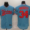 Minnesota Twins Kirby Puckett #34 2020 Mlb Teal Blue Jersey - Robokeg