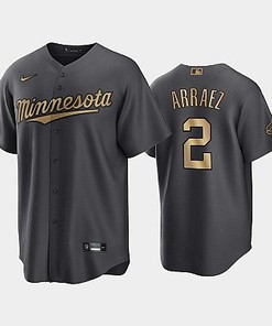 Minnesota Twins Luis Arraez 2 2022-23 All-Star Game AL Charcoal Jersey - Robokeg
