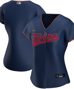 Minnesota Twins Womens Alternate Replica Team Jersey - Navy Mlb - Robokeg