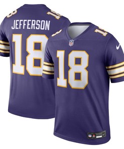 Minnesota Vikings #18 Justin Jefferson Classic Legend Player Jersey - Purple - Robokeg