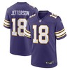 Minnesota Vikings #18 Justin Jefferson Classic Player Game Jersey - Purple - Robokeg