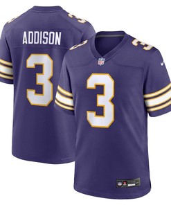 Minnesota Vikings #3 Jordan Addison Classic Player Game Jersey - Purple - Robokeg