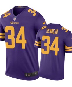 Minnesota Vikings #34 Andrew Sendejo Nike Color Rush Purple Jersey - Robokeg