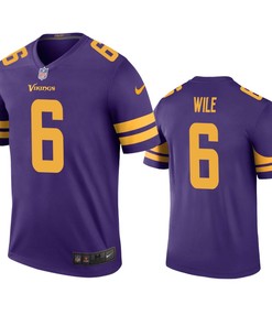 Minnesota Vikings #6 Matt Wile Purple Color Rush Legend Jersey - Men - Robokeg