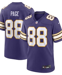 Minnesota Vikings #88 Alan Page Classic Retired Player Jersey - Purple - Robokeg