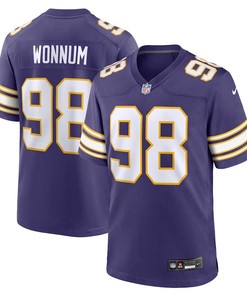 Minnesota Vikings #98 Dj Wonnum Classic Player Game Jersey - Purple - Robokeg