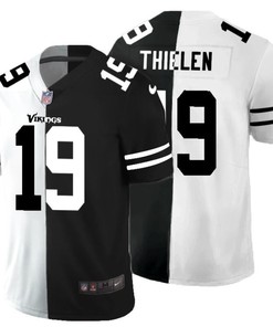 Minnesota Vikings Adam Thielen #19 Nfl 2020 Black And White Jersey - Robokeg
